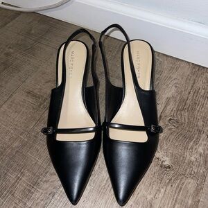 Marc Fisher Black Slingback KITTEN HEELS